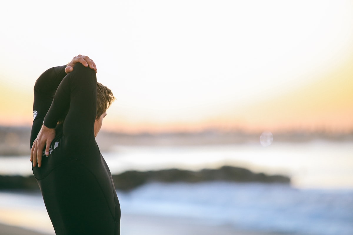 Woman in wellness routine